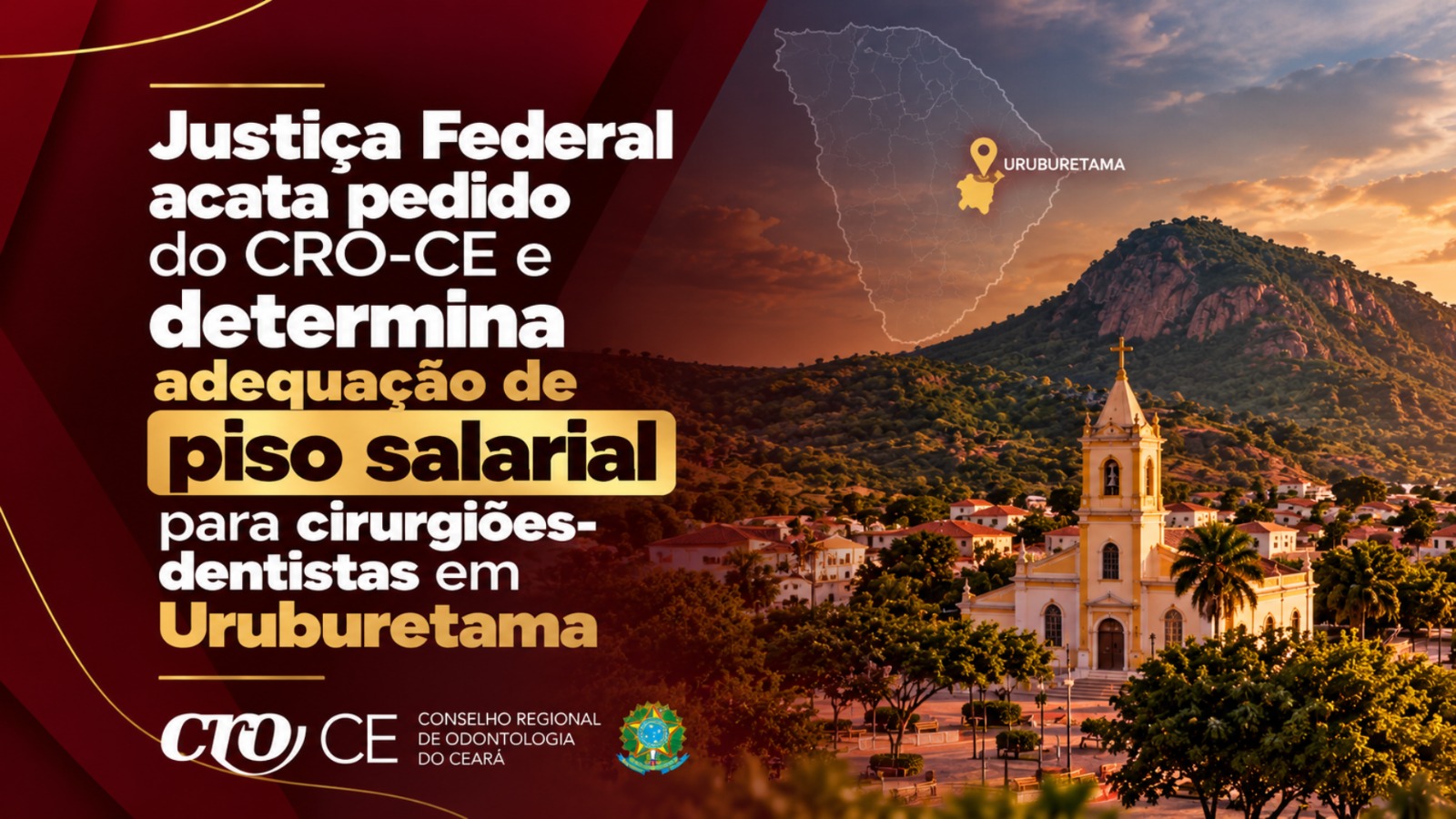 Justiça Federal acata pedido do CRO-CE e determina adequação de piso salarial para cirurgiões-dentistas em Uruburetama